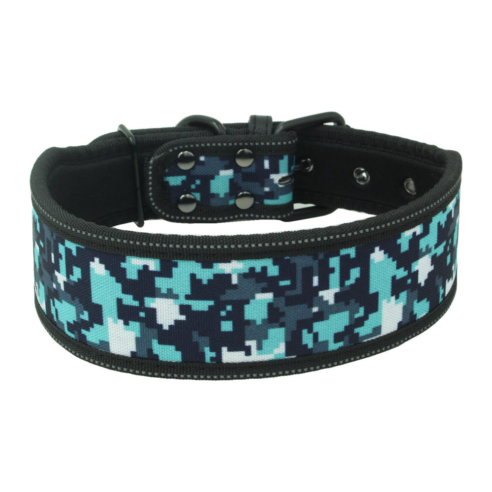 Wide Bold Camouflage Pattern Collars for Dogs