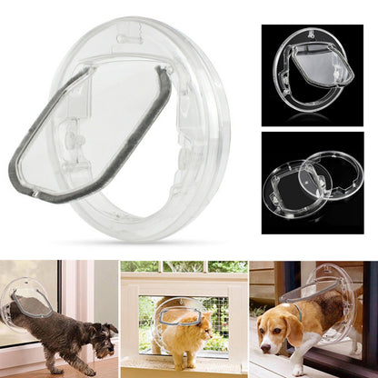 Round Transparent Flap Door For Cats and Small Dogs