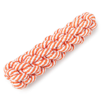 Striped Natural Cotton Rope Chew Toy for Dogs