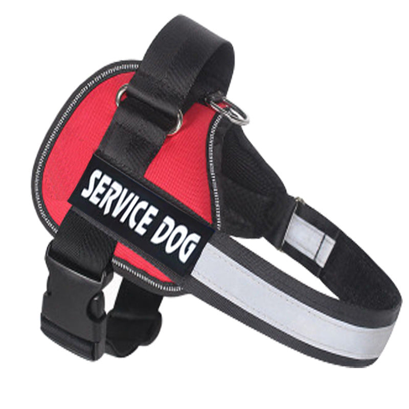 Reflective Chest Harness for Dogs with Service Dog Patch