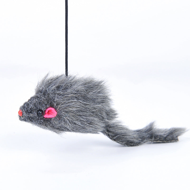 Hanging Bouncing Fuzzy Mouse Cat Teaser Toy