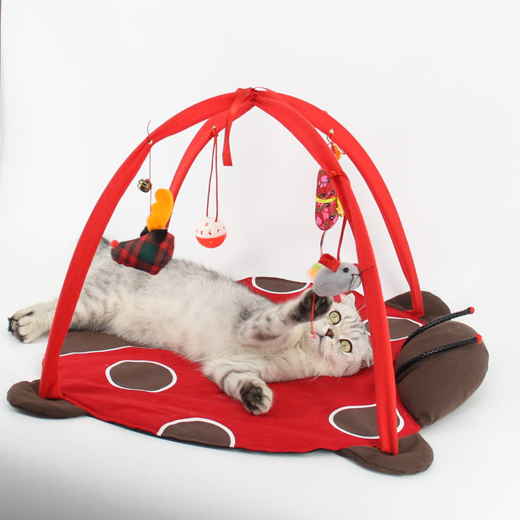 Animal Style Play Activity Cat Mat w/Hanging Toys