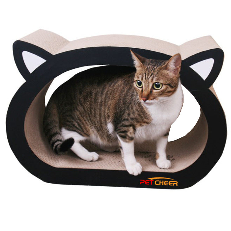 Fun Feline Head Shaped Scratcher Stand for Cats