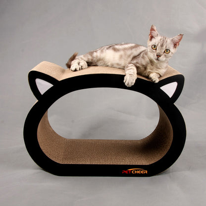 Fun Feline Head Shaped Scratcher Stand for Cats