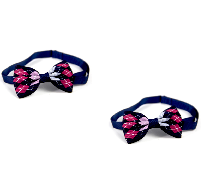 Fun Stylish Plaid Cats and Dogs Bow Ties