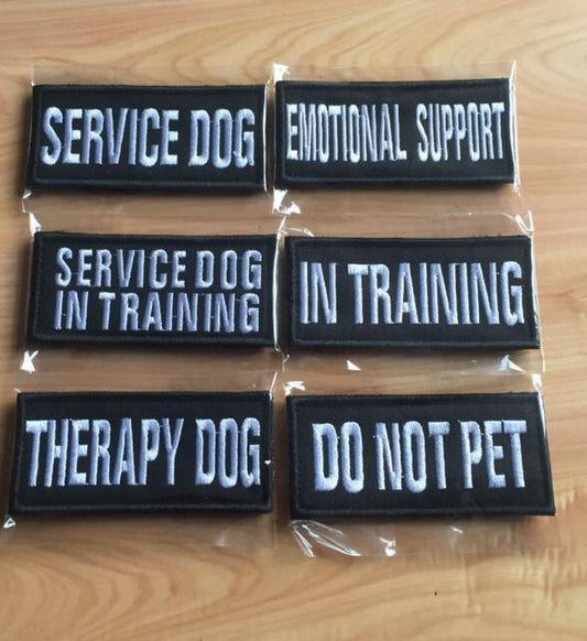 Embroidered Service Badge for Dog Harnesses