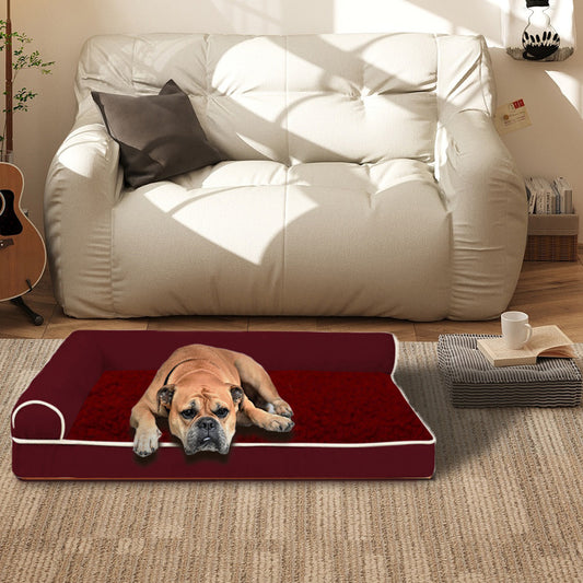 Thick Memory Foam Bolstered All Season Bed for Dogs and Cats