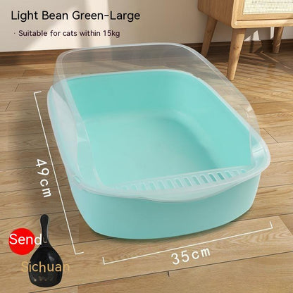 Anti-Fling Protective Kitty Litter Basin