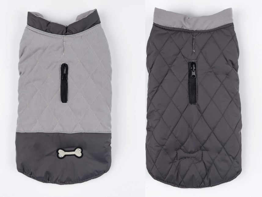 Quilted Double-Sided Waterproof Jacket for Dogs