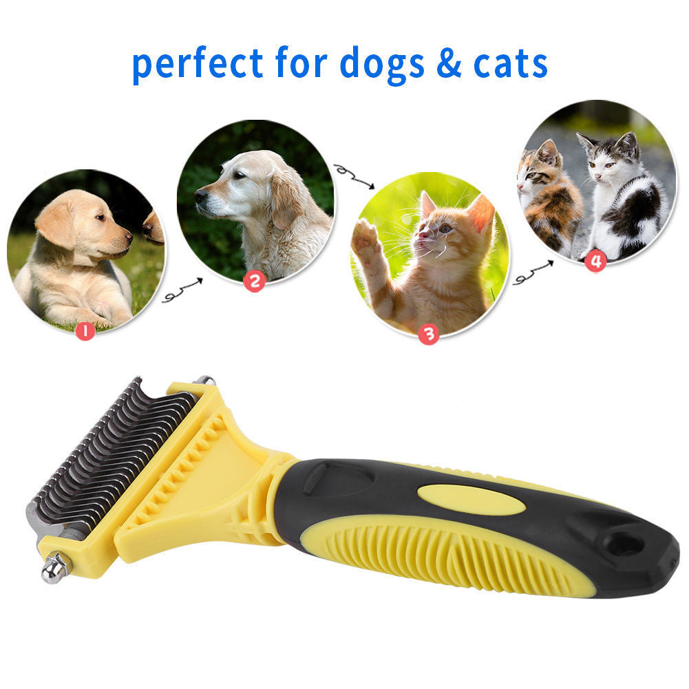 Double-Sided Stainless Dog Grooming Knot Comb