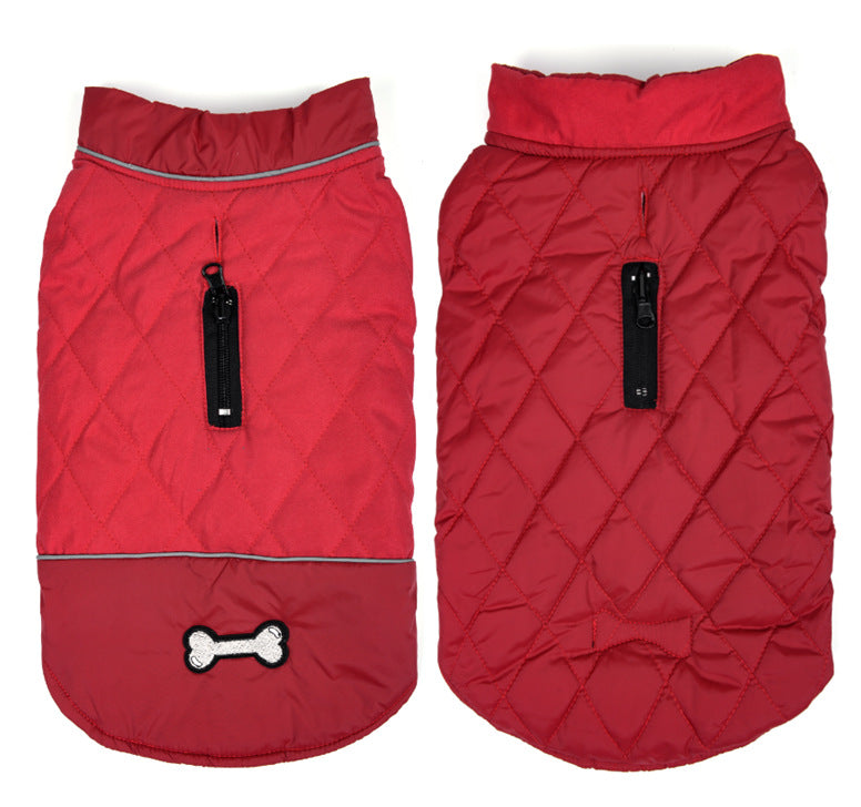 Quilted Double-Sided Waterproof Jacket for Dogs