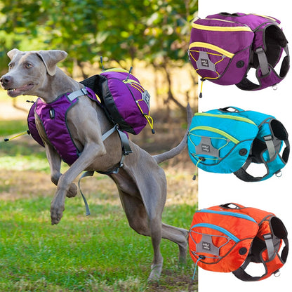 Reflective Backpack and Chest Harness for Dogs