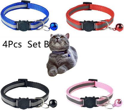 Colorful Reflective Cat Jack Bell Collar