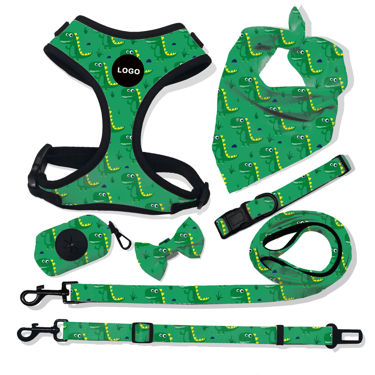 Pet Breathable Dog Fashion Harness Leash Set