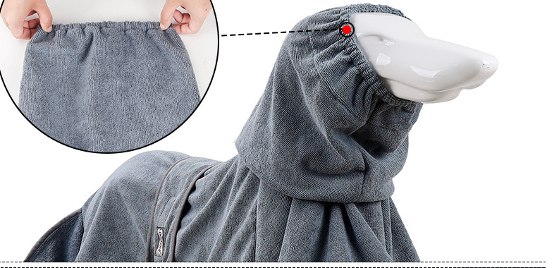 Plush and Warm Doggie Bathrobe with Hand Pockets