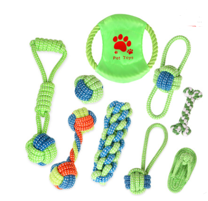 Knotted Cotton Rope Chew Toy Sets for Dogs