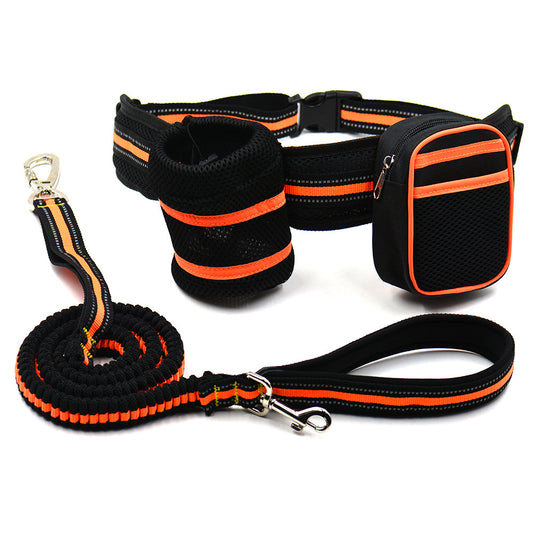 Reflective Hands Free Dog Leash with Storage