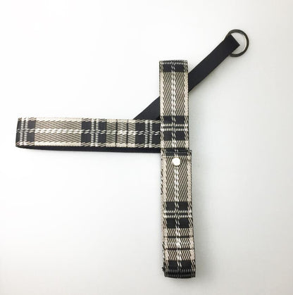 Plaid Dog Chest Harness and Matching Leash