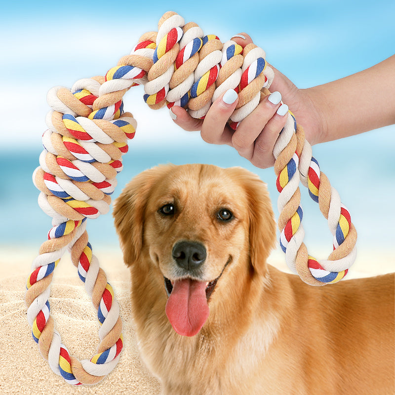 Knotted Rope Dental Dog Teeth Cleaner Toy