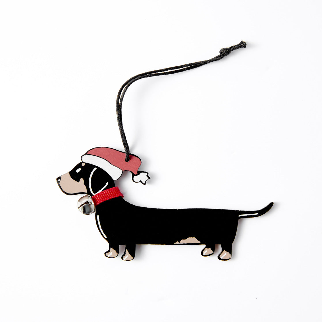 Wooden Dog Bell Christmas Ornament Pendant