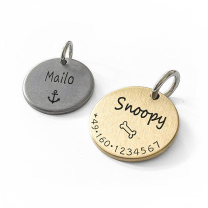 Engraved ID Tag for Anti-Lost Protection for Dogs and Cats