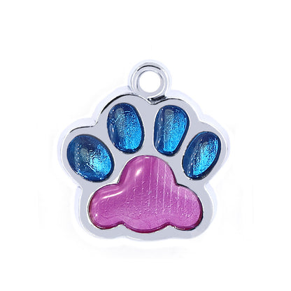 Pawprint Personalized Collar ID Tag for Dogs and Cats