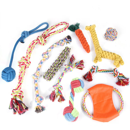 Cotton Knotted  Rope Chew Toy Sets for Dogs