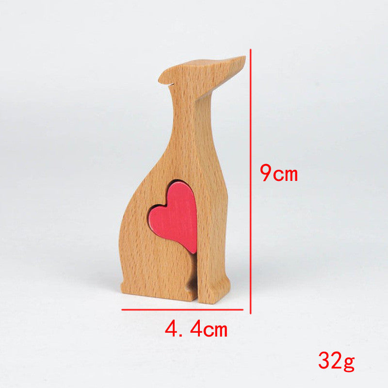 Special Wooden Love for Dogs Heart Ornament