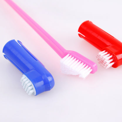 Double Head Soft Finger Toothbrush for Dogs and Cats