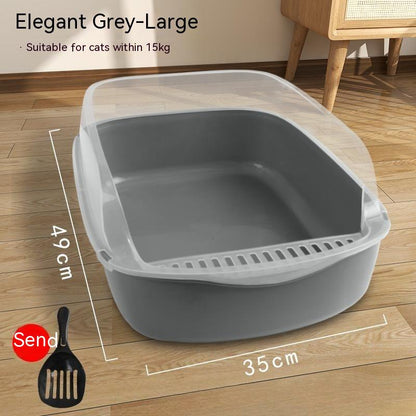 Anti-Fling Protective Kitty Litter Basin