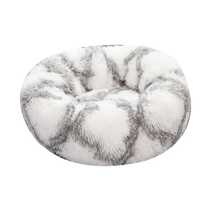 Deeply Plush Round Dog and Cat Nest Beds