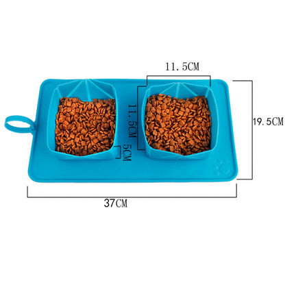 Roll-Up Silicone Food and Water Bowls for Pets