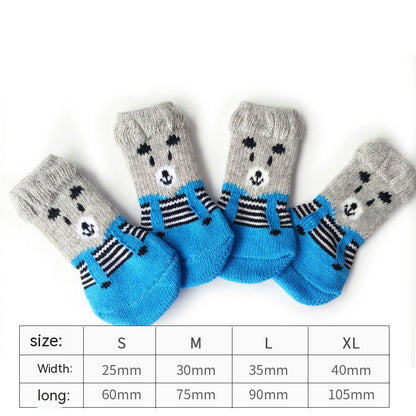 Fun Non-Skid Sock Booties for Dogs and Cats