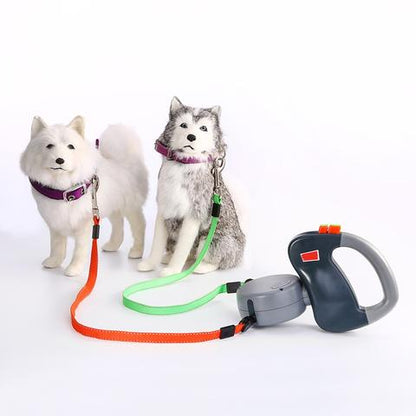 Retractable Dual Walking Leashes for Dogs