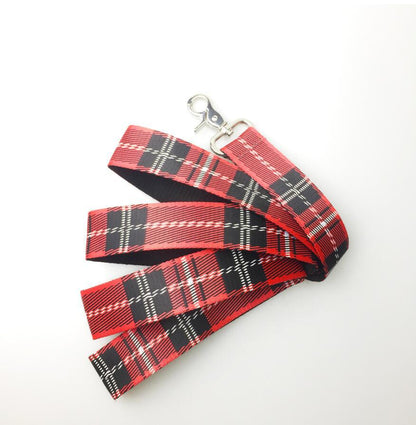 Plaid Dog Chest Harness and Matching Leash