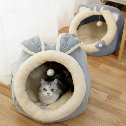 Enclosed Cat Villa for Nesting Playing House