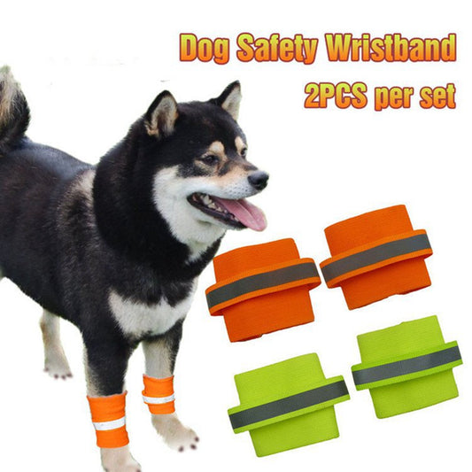 Reflective Fluorescent Safety Wrist Bands for Dogs