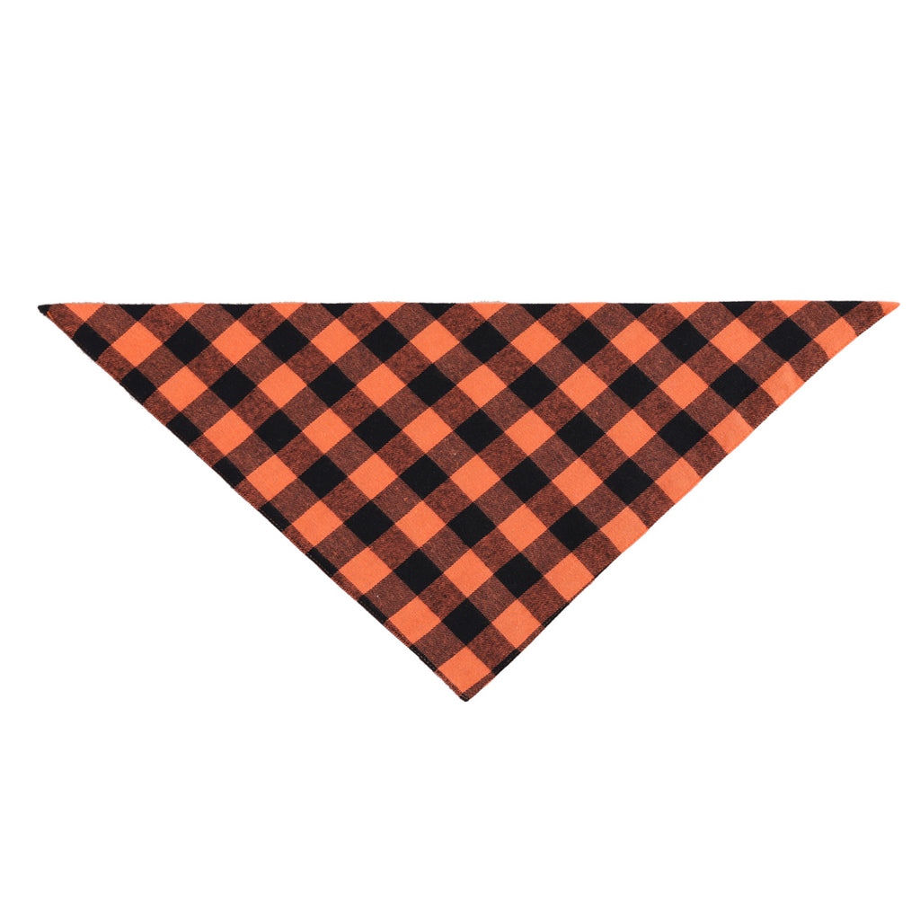 Checkered Triangle Cotton Scarf for Dogs