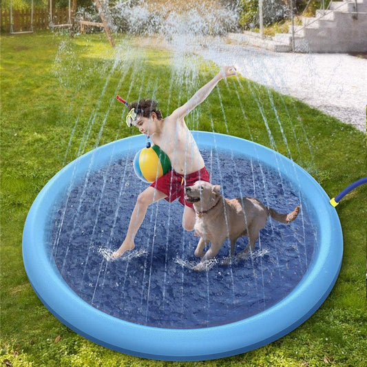 Splash Pad Fun Backyard Fountain Play Mat for Dogs