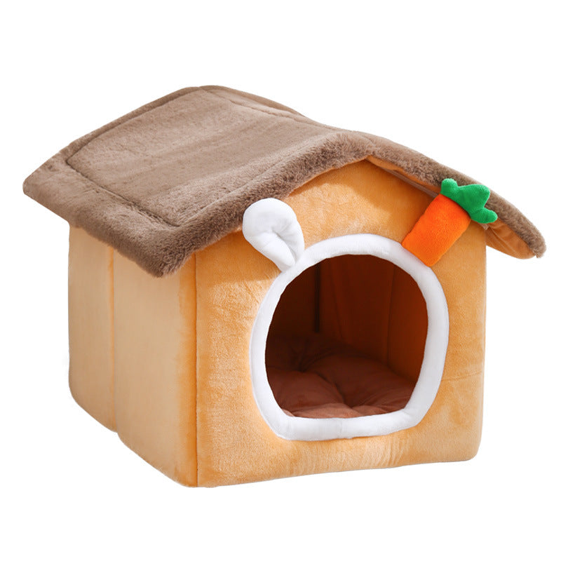 Plush Cute Nesting Villa Bed for Cats and Dogs