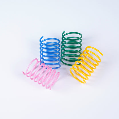 Active Colorful Spring Cat Toys - 4 pcs