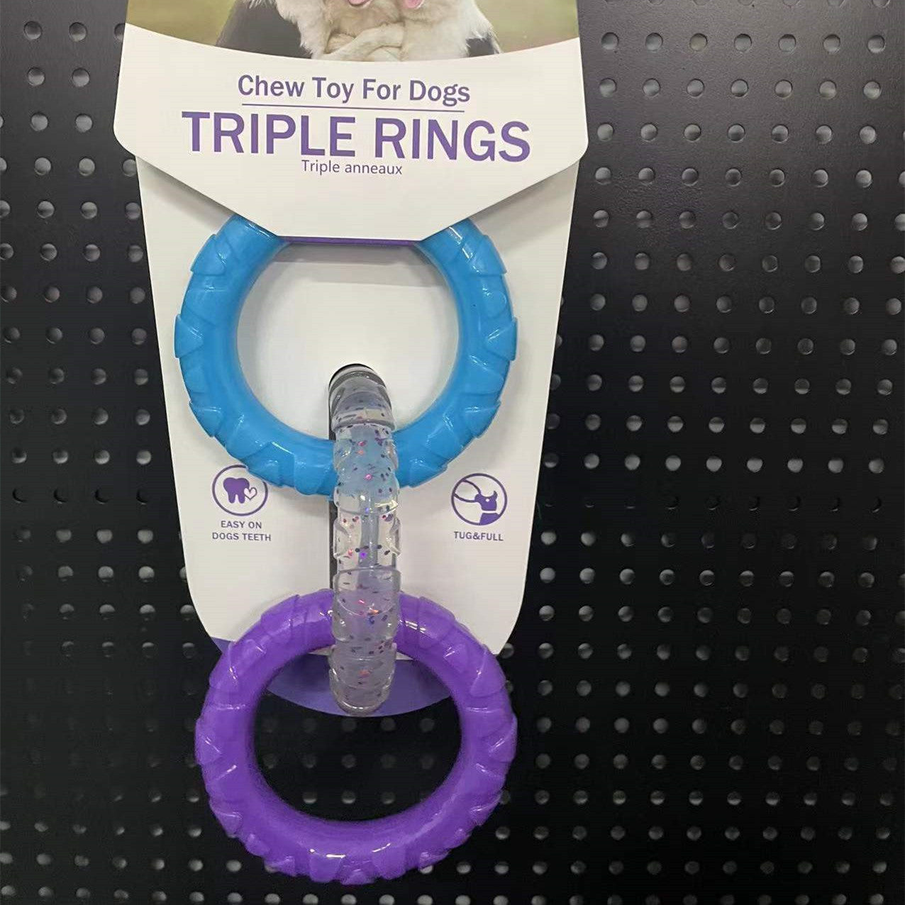 Attached Triple Rings Chew Toys for Dogs