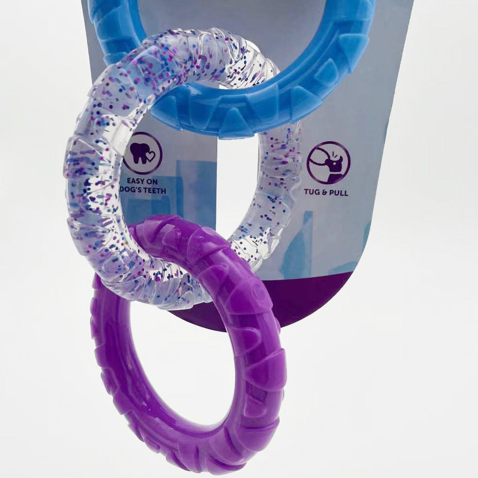 Attached Triple Rings Chew Toys for Dogs