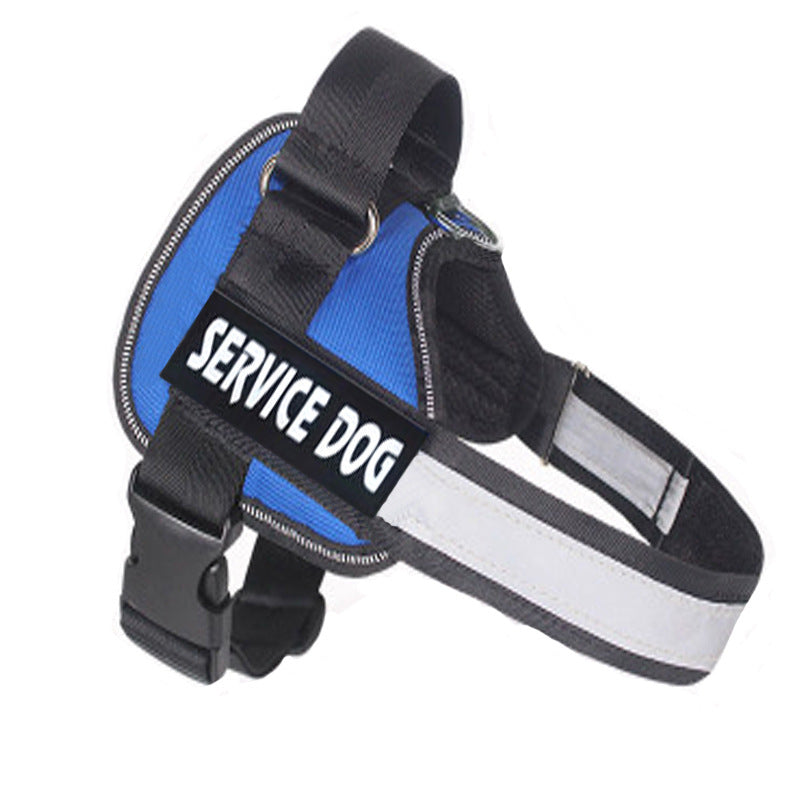 Reflective Chest Harness for Dogs with Service Dog Patch