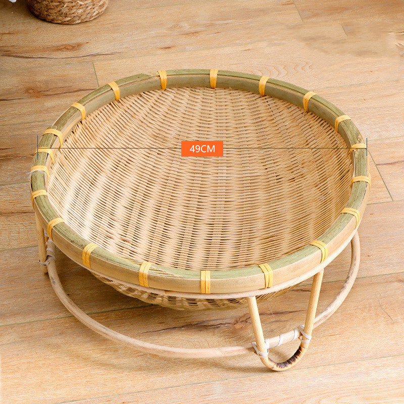 Textured Bamboo Bowl Feline Snuggle Nest