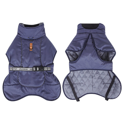 Warm Quilted Winter Jacket for Large Breed Dogs