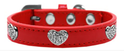 Crystal Hearts Bling Collar for Dogs and Cats