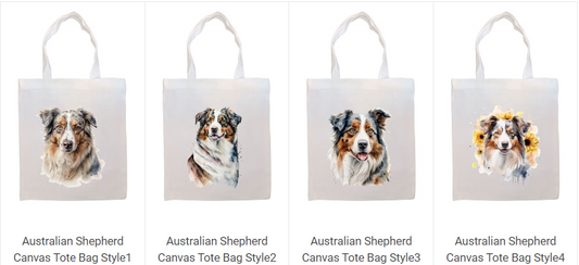 Special - Breed Specific Canvas Tote - example - Australian Shepherd