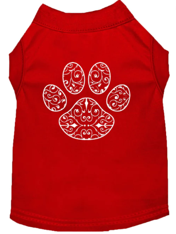 Henna Paw Print Shirts for Dogs and Cats