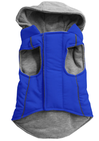 Hooded Warm Reversible Jacket for Dogs and Cats